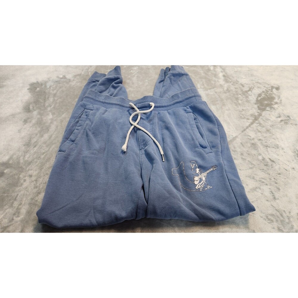 True Religion‎ Men's Size Small Sky Blue World Tour Jogger Sweatpants